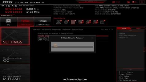 initiate graphic adapter igd peg